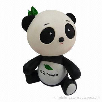 Plastic Panda Figure with Bobble Head, 14.5cm Height and 149.2g Weight, Used as Piggy Banks
